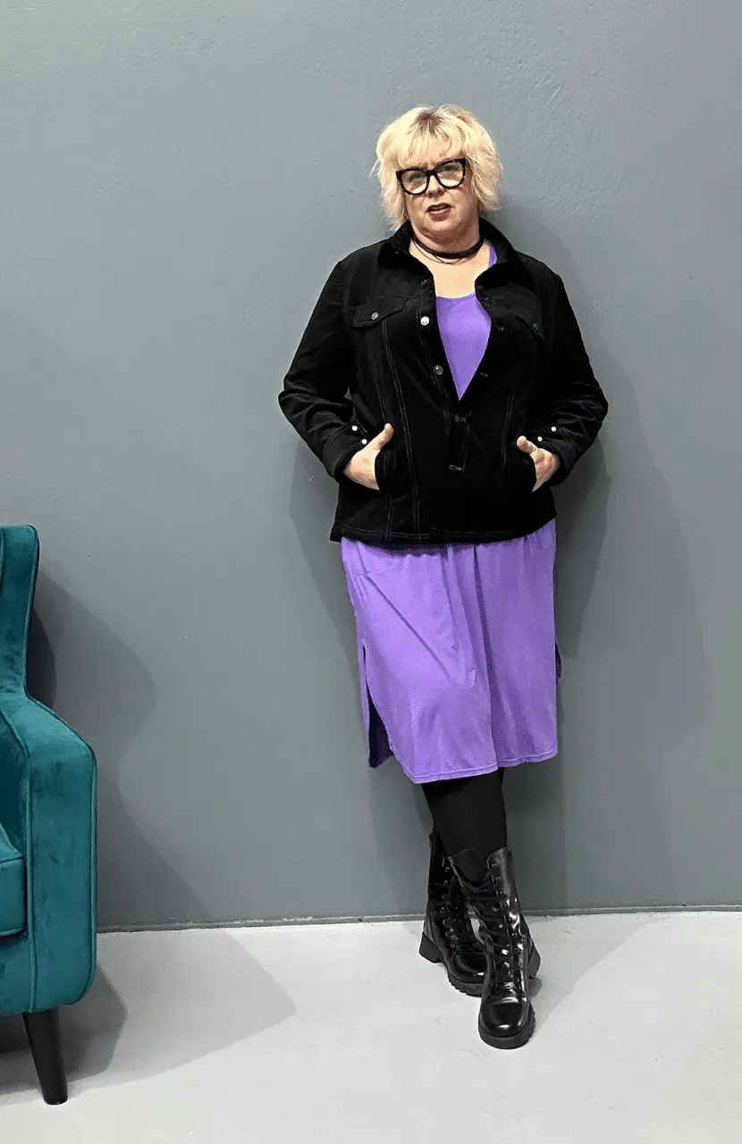'ALANA' T-Shirt Dress - Purple