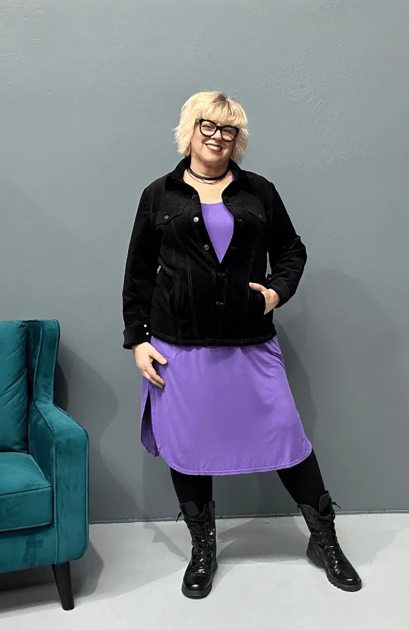 'ALANA' T-Shirt Dress - Purple