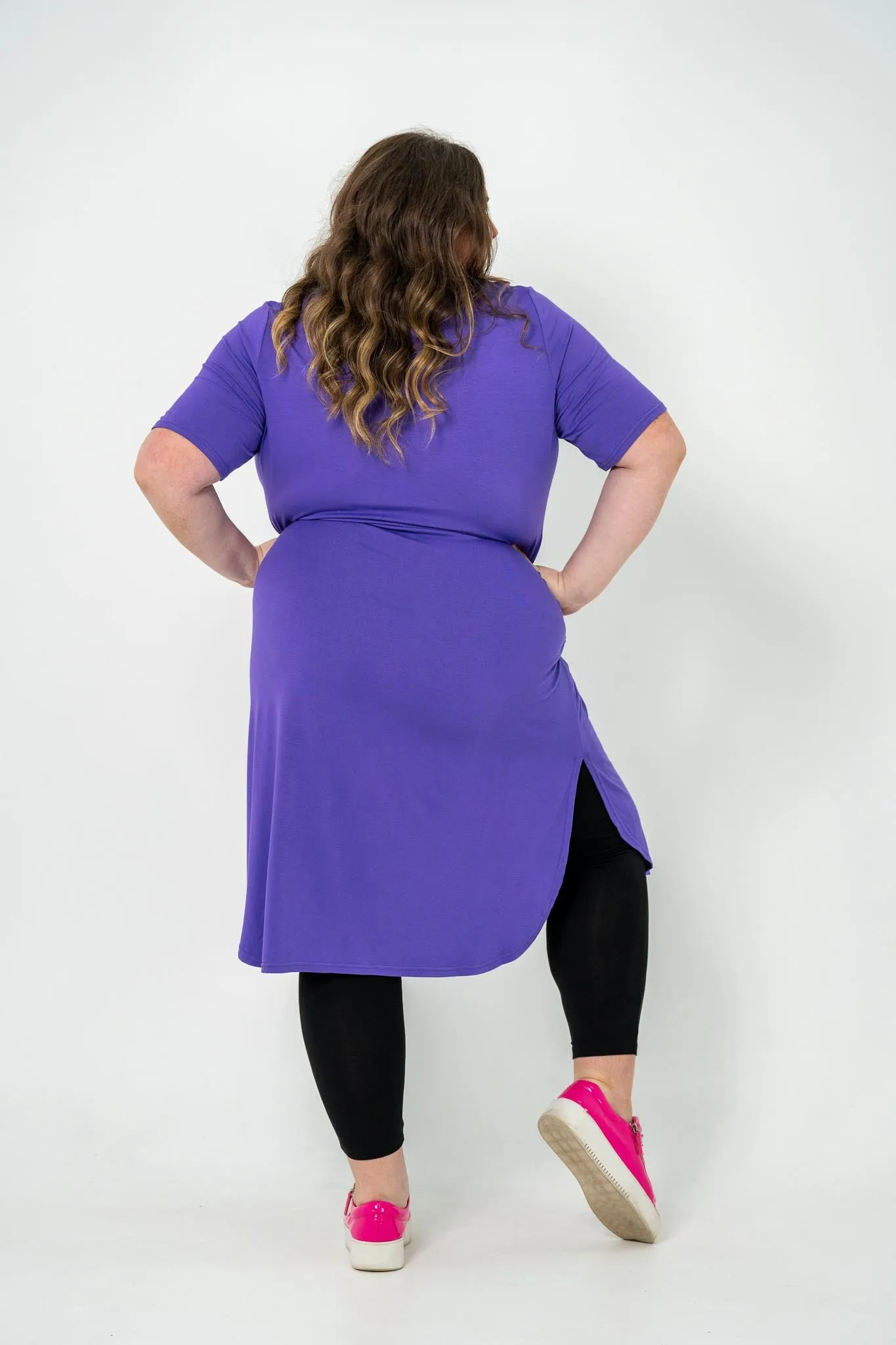 'ALANA' T-Shirt Dress - Purple