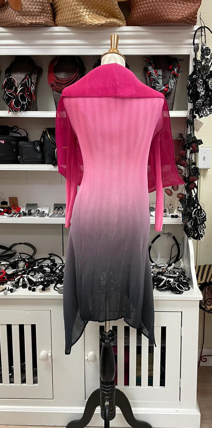 Alquema Long Collare Coat - CABARET PINK