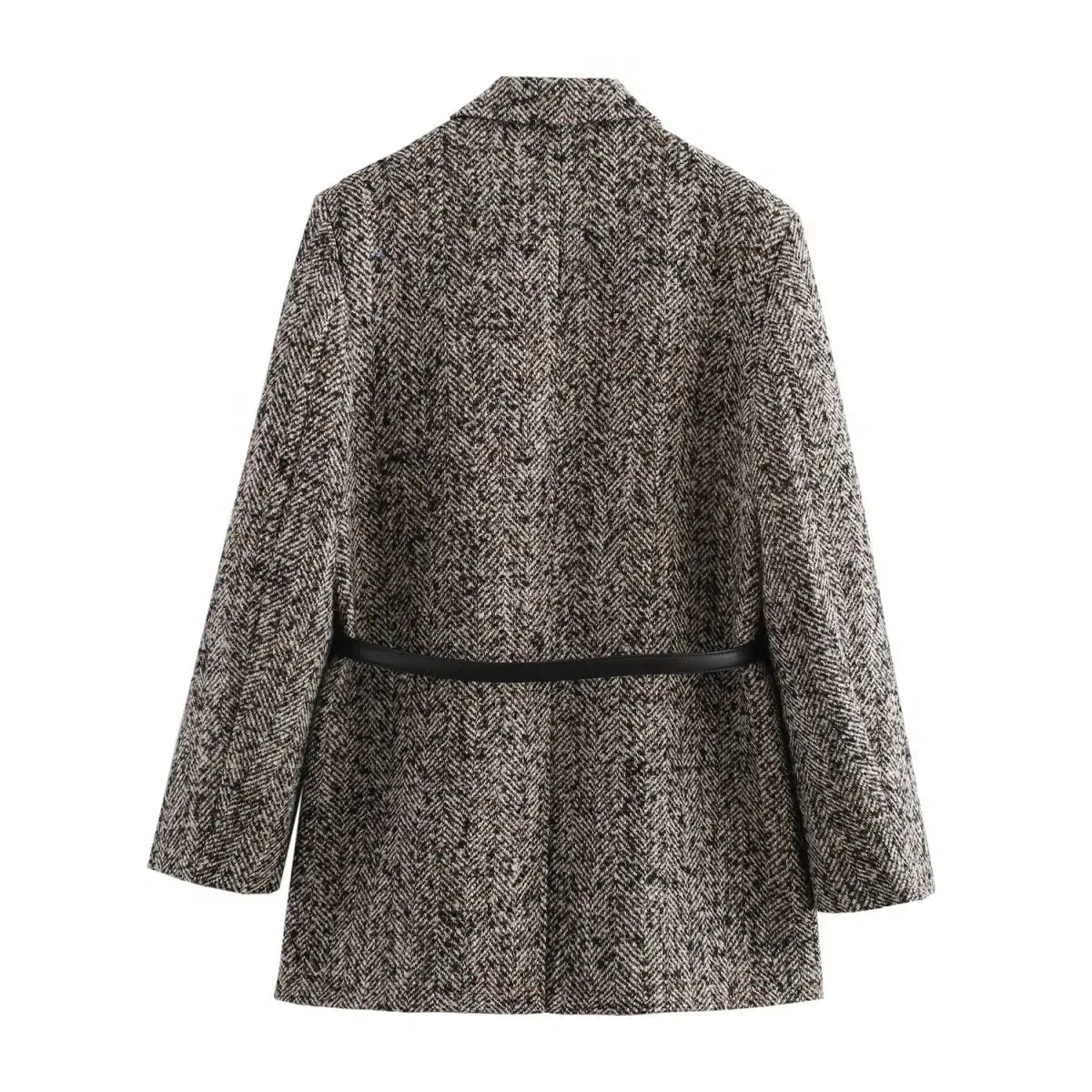 Alziette – Belted herringbone – Coat