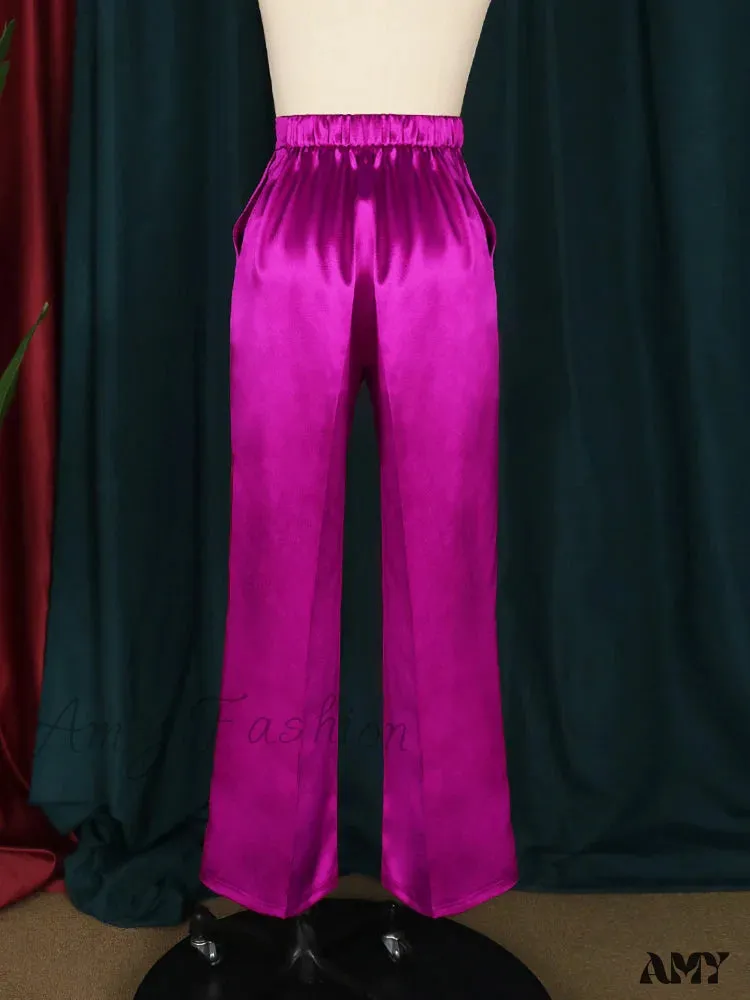 Amy Fashion - High Waist Wide Leg Pants