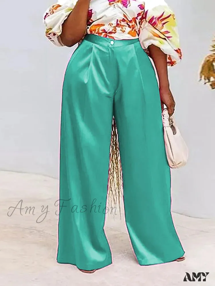 Amy Fashion - High Waist Wide Leg Pants