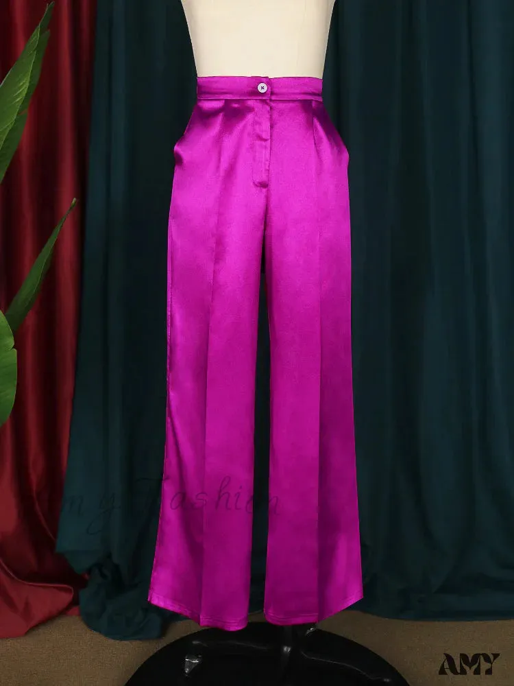 Amy Fashion - High Waist Wide Leg Pants