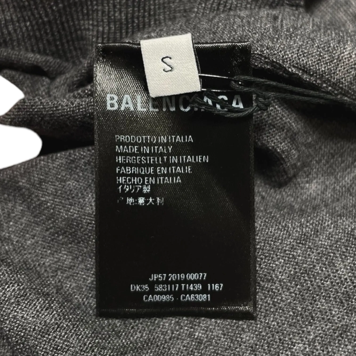 Balenciaga BB Logo Wool Jumper Sweater Heather Grey
