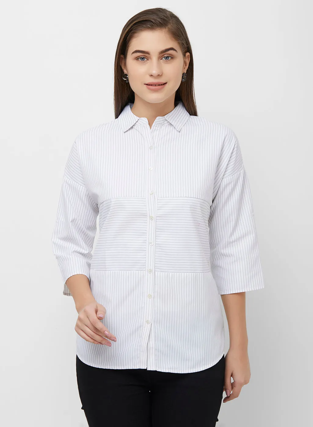 Beige Stripes Shirt