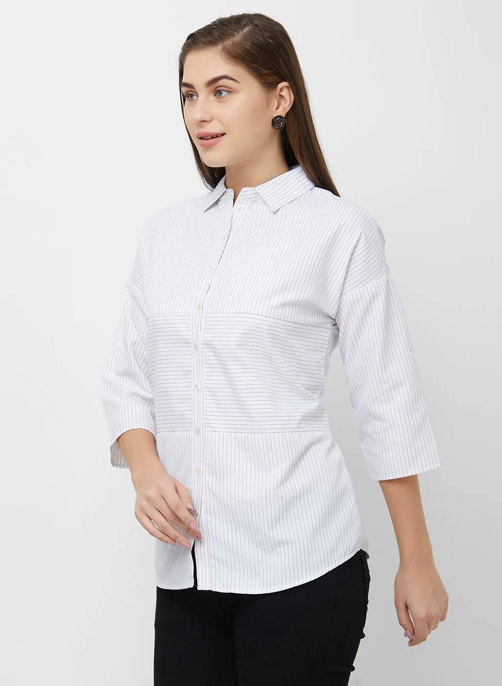 Beige Stripes Shirt