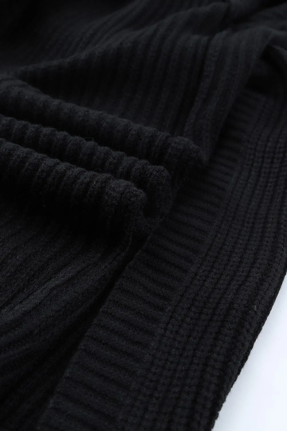 Cable Knit Long Cardigan with Pockets