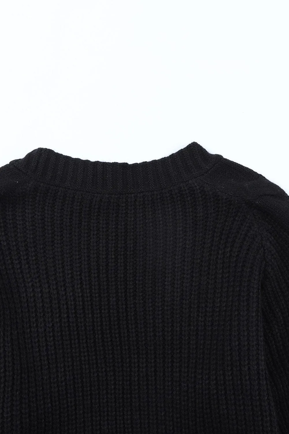 Cable Knit Long Cardigan with Pockets
