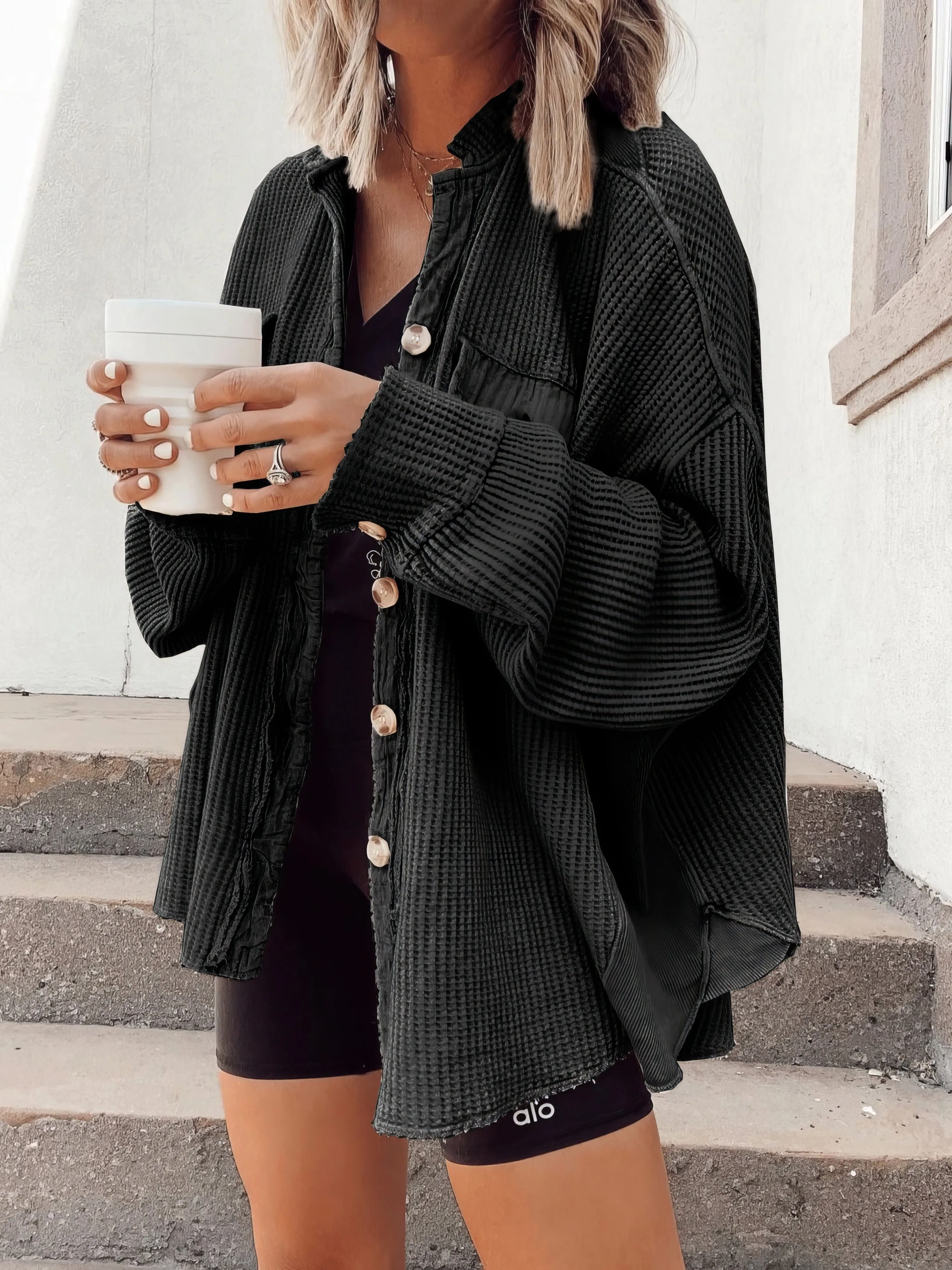 Cable Knit Long Cardigan with Pockets