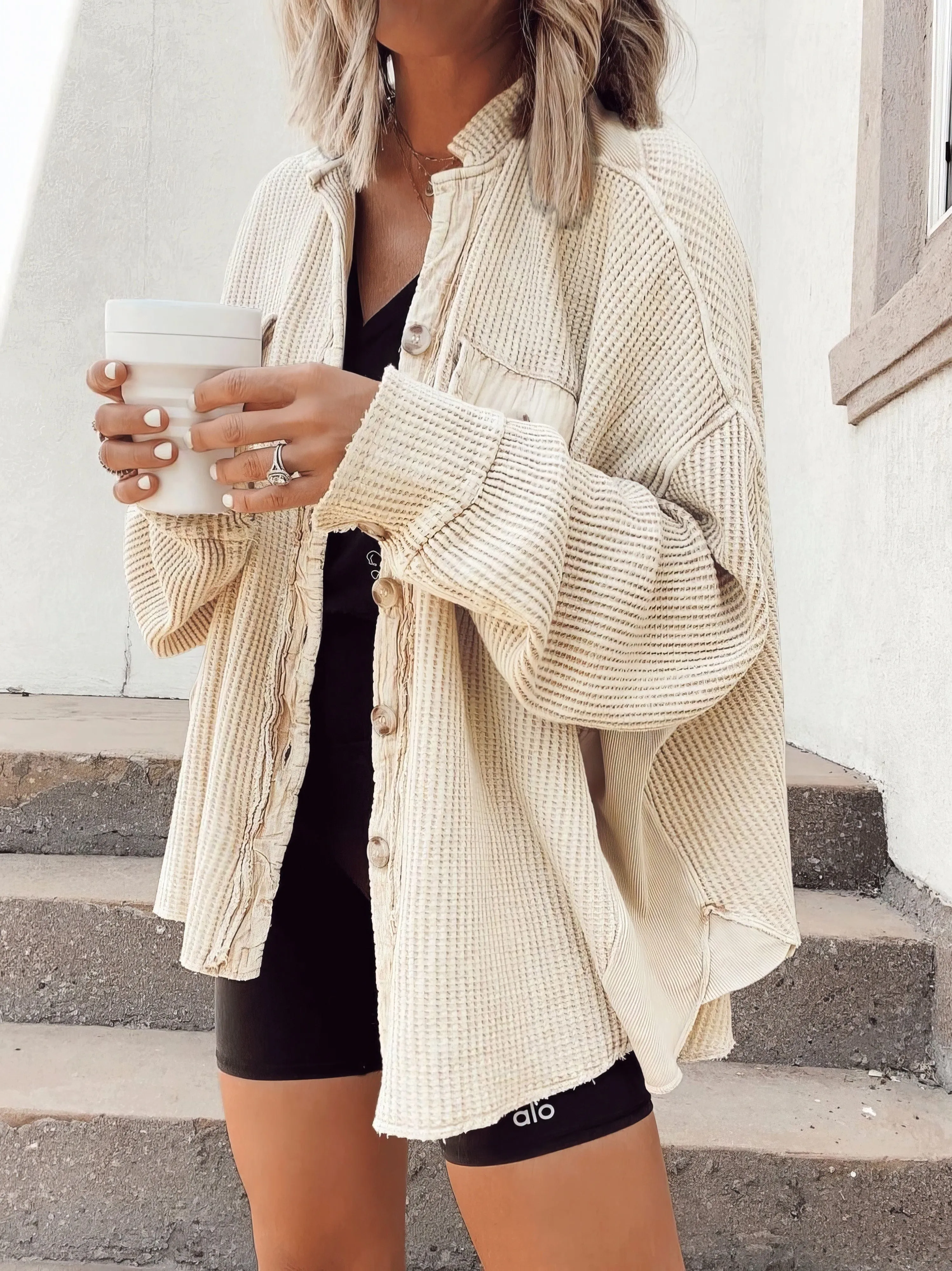 Cable Knit Long Cardigan with Pockets