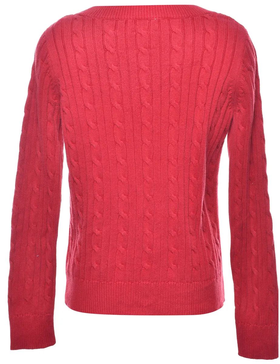 Chaps Cable Knit Jumper - M