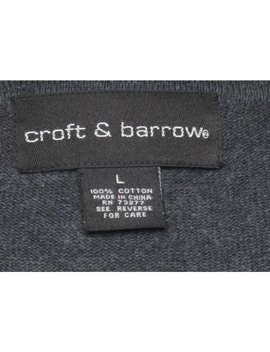 Croft & Barrow Argyle Knit Jumper - L