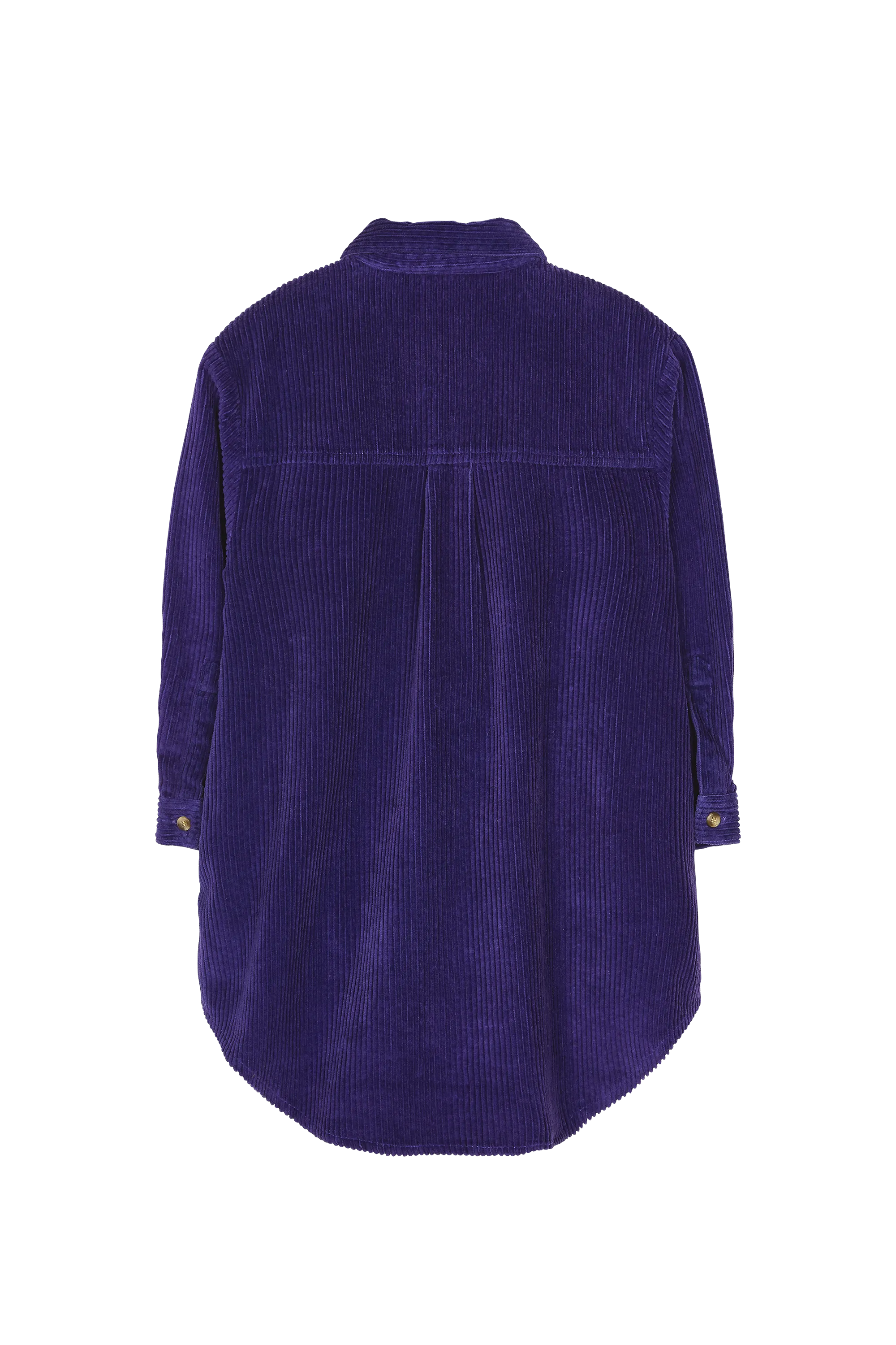 DARCY Dark Purple Cord - Buttoned Dress