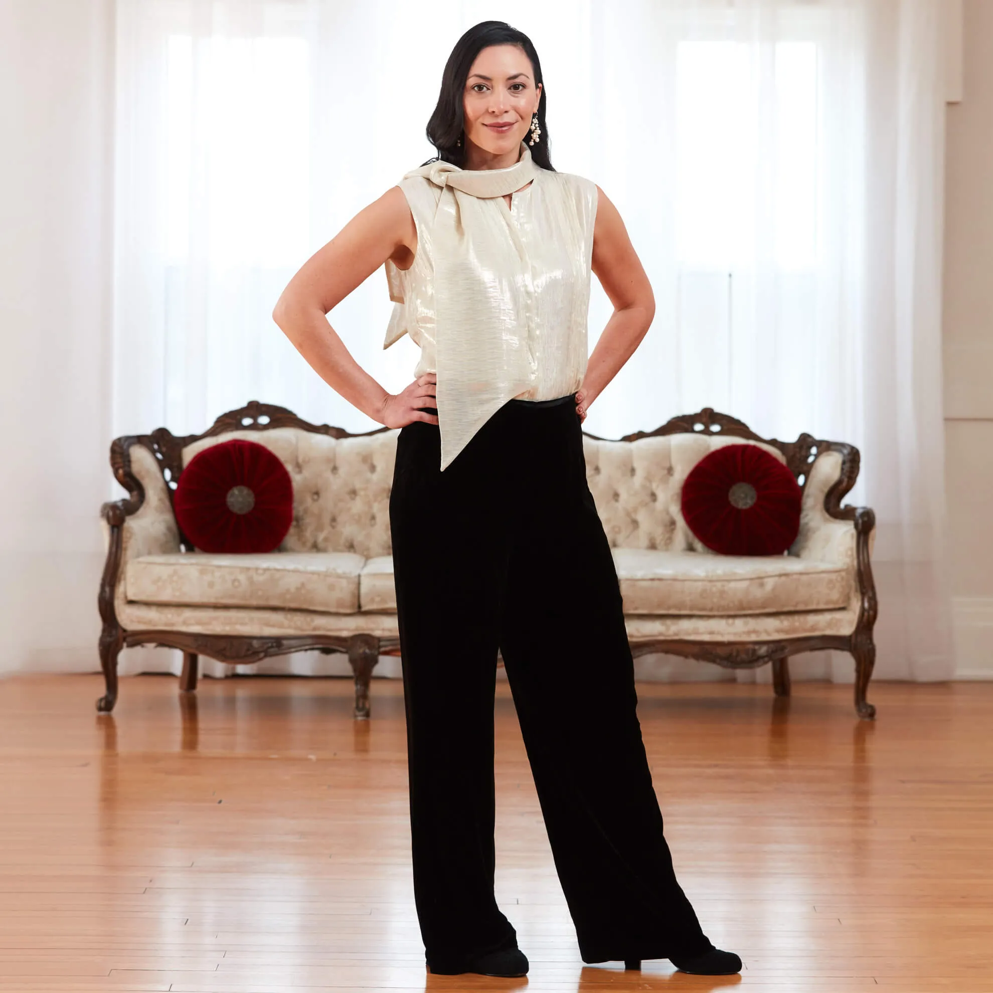 Dazzling Metallic Blouse