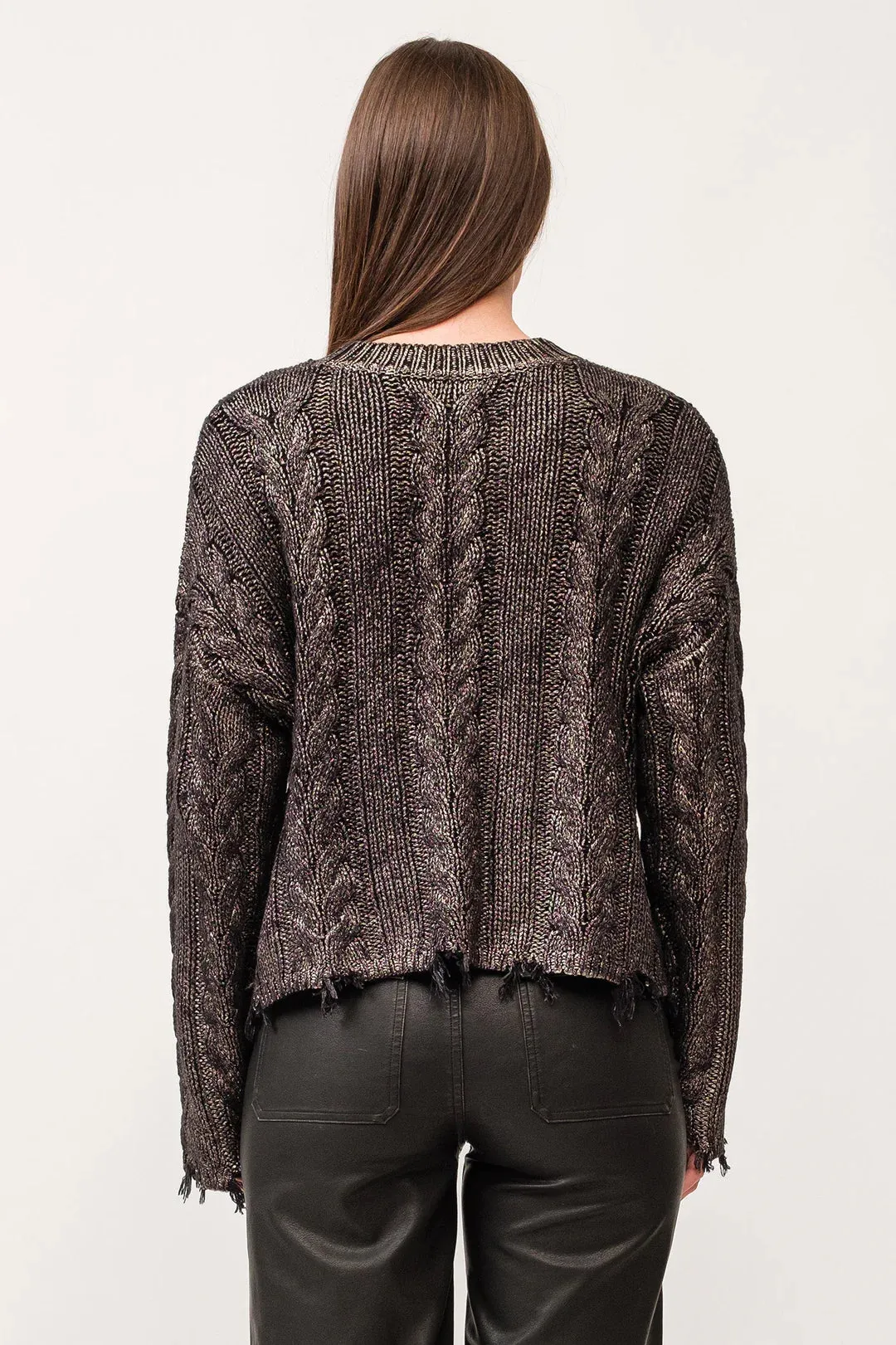 DEAR JOHN KRIS METALLIC SWEATER