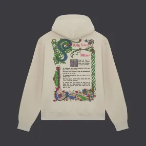 Dragon Scroll Hoodie Beige