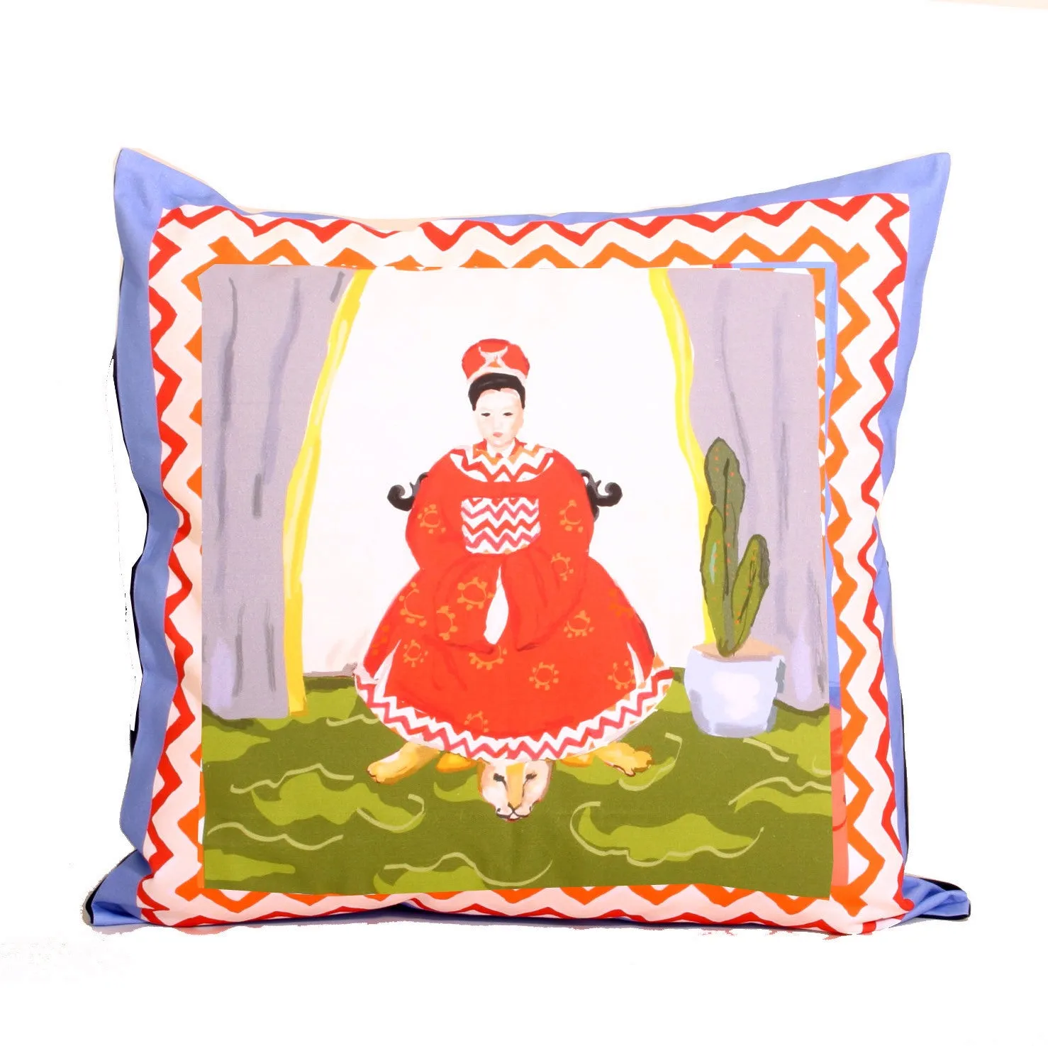 Emperor   Empress Pillow in Blue