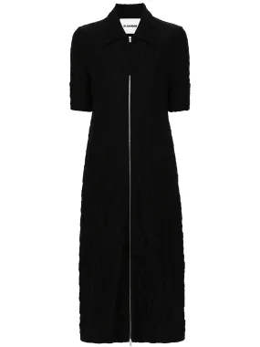 Front Zipper Shirt Dress Cotton