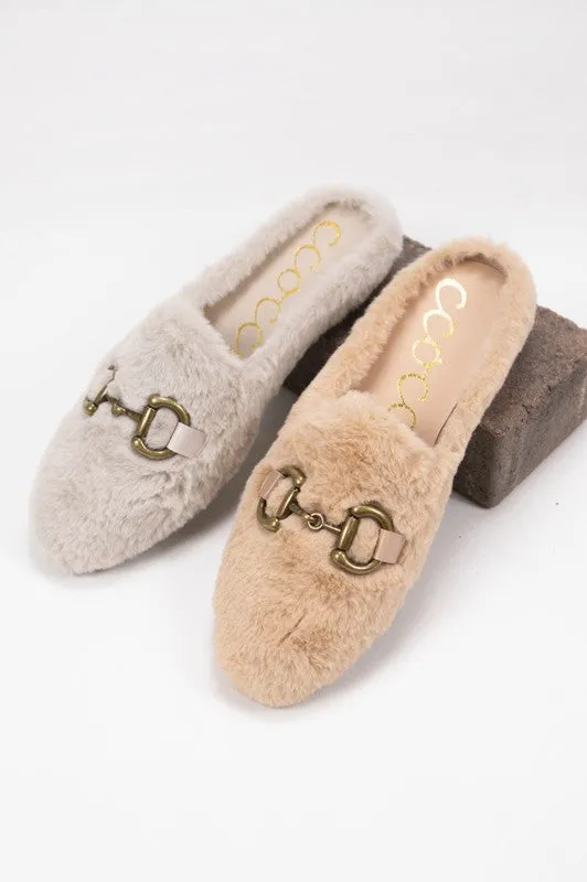 Furry Mule Slide