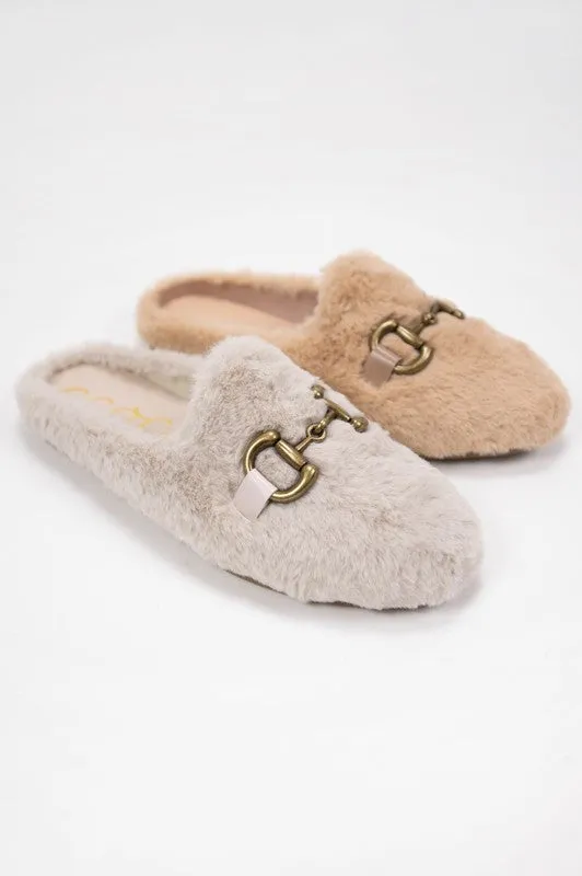 Furry Mule Slide