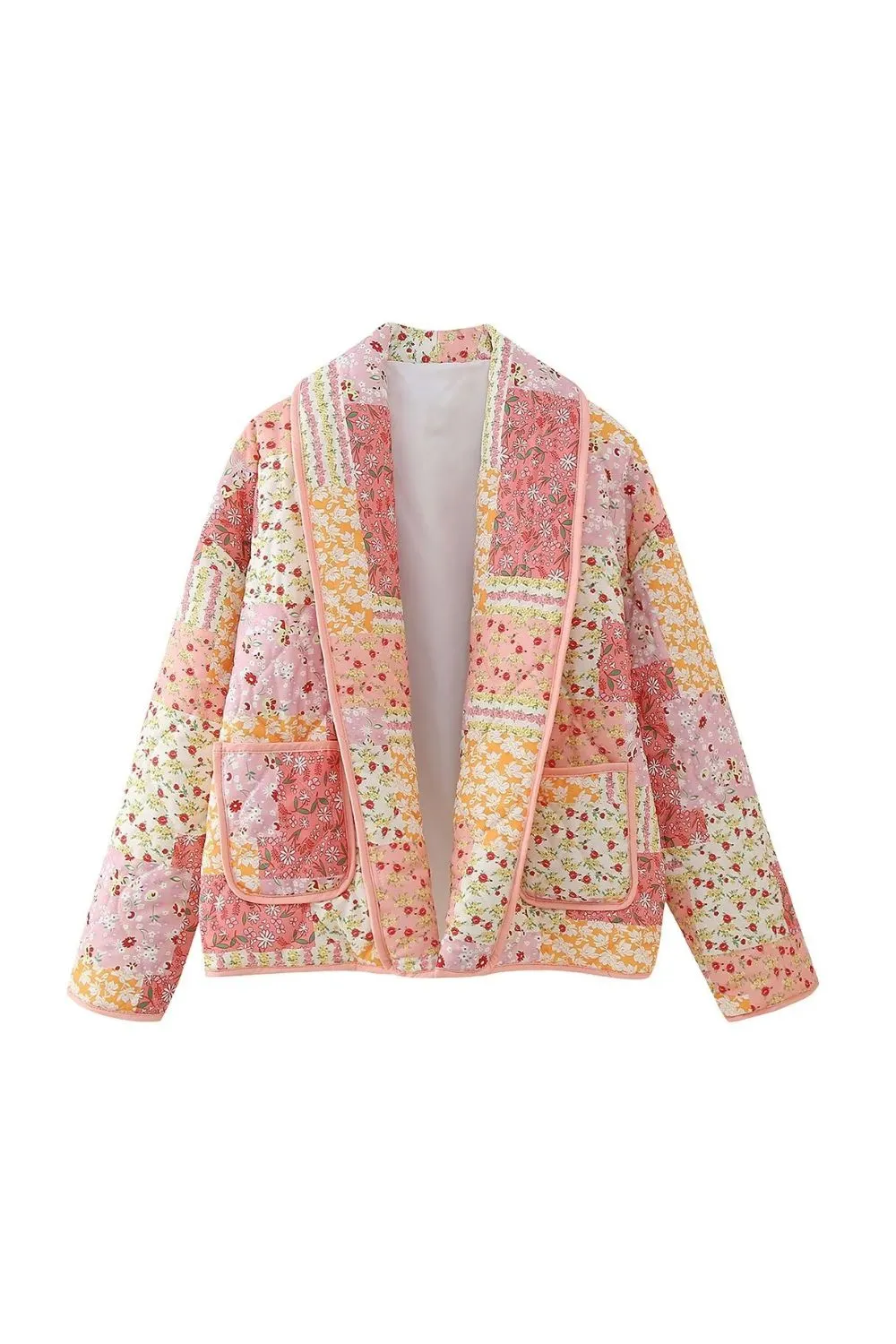 'Grace' Printed Open-Front Cotton Jacket