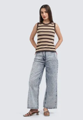 High Waist Oversized Denim Pants