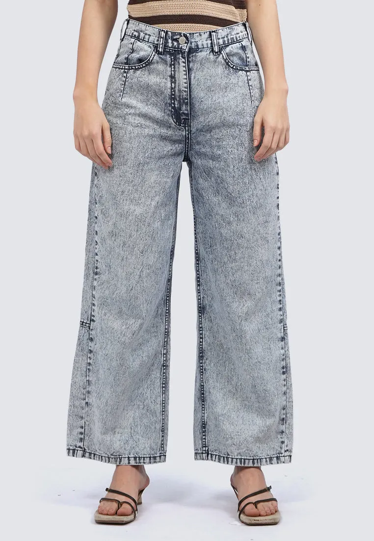 High Waist Oversized Denim Pants