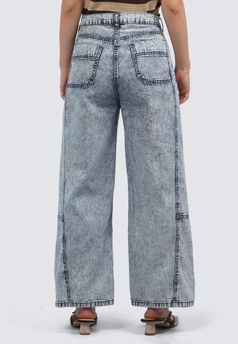 High Waist Oversized Denim Pants