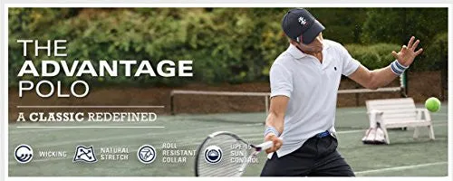 IZOD Men's Advantage Performance Solid Polo, Peacoat, Large