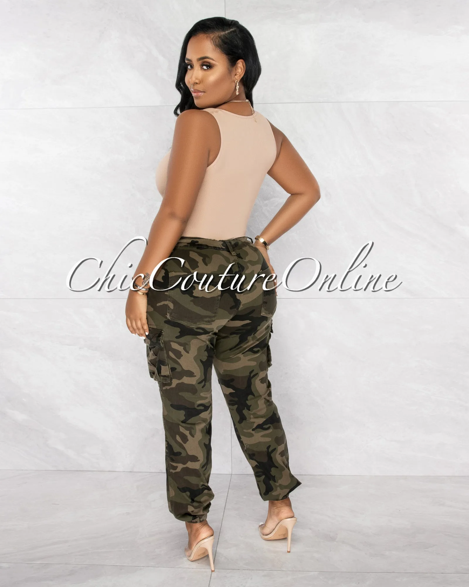 Jake Military Camo Cargo Jogger Pants