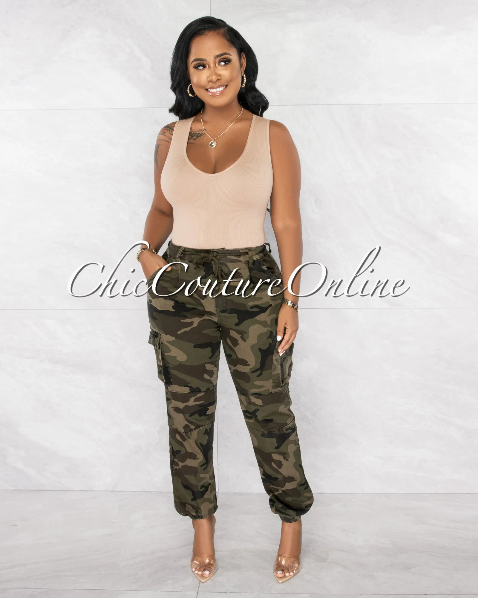 Jake Military Camo Cargo Jogger Pants