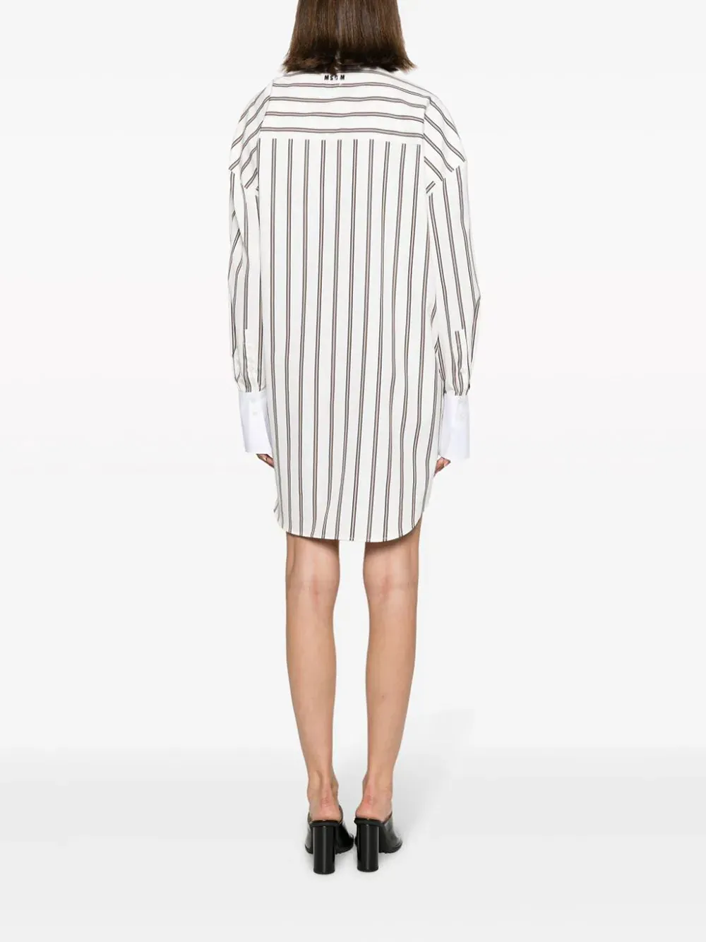 Knotted Details Stripe Shirt Dress