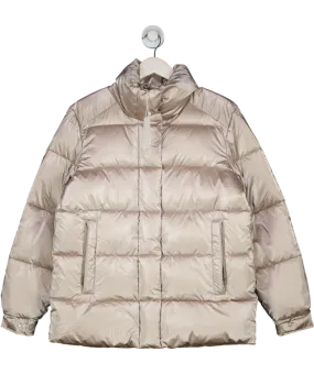 MANGO Champagne Water-repellent Puffer Coat UK S