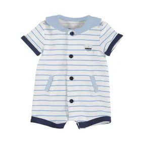 MAYORAL - Stripe Romper - Blue