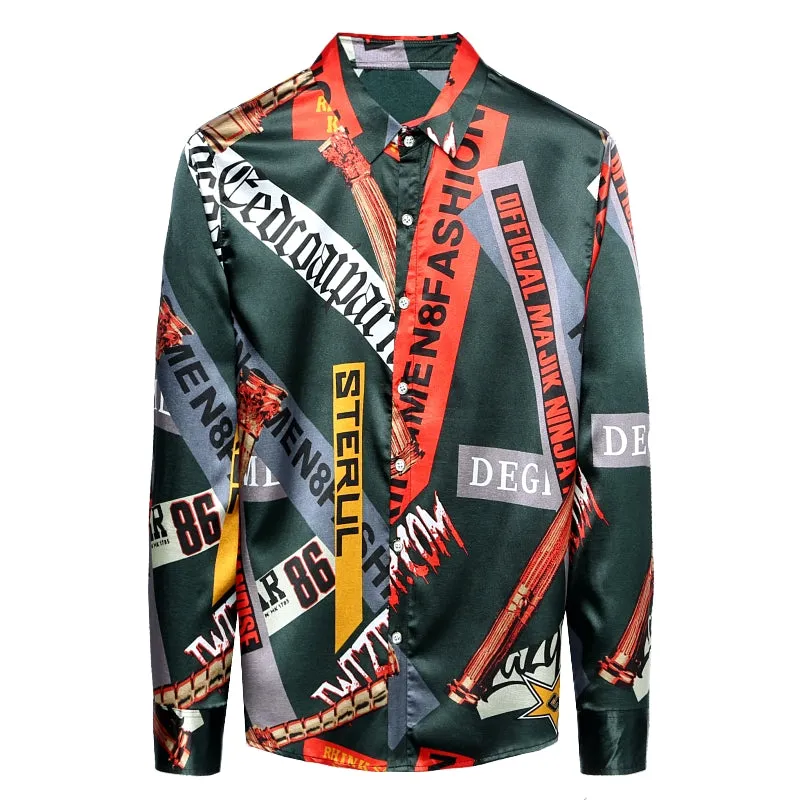 Mens non-iron slim long-sleeved shirt