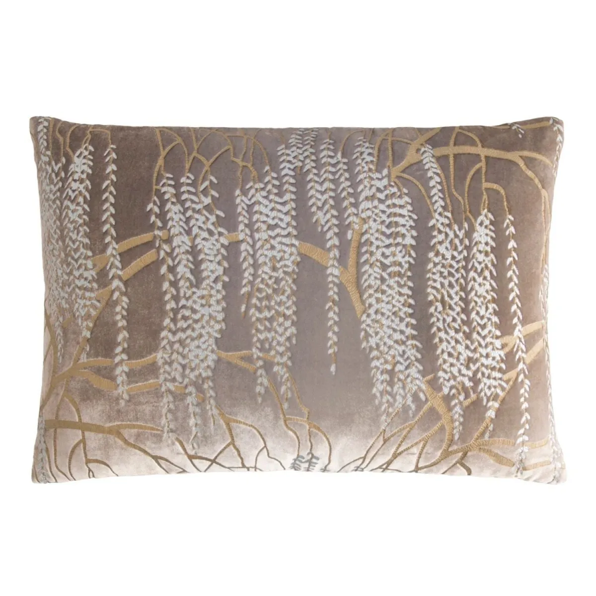 Metallic Willow Coyote Velvet Pillows