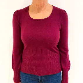 Mulberry Red Cashmere Scoop Neck Jumper Medium