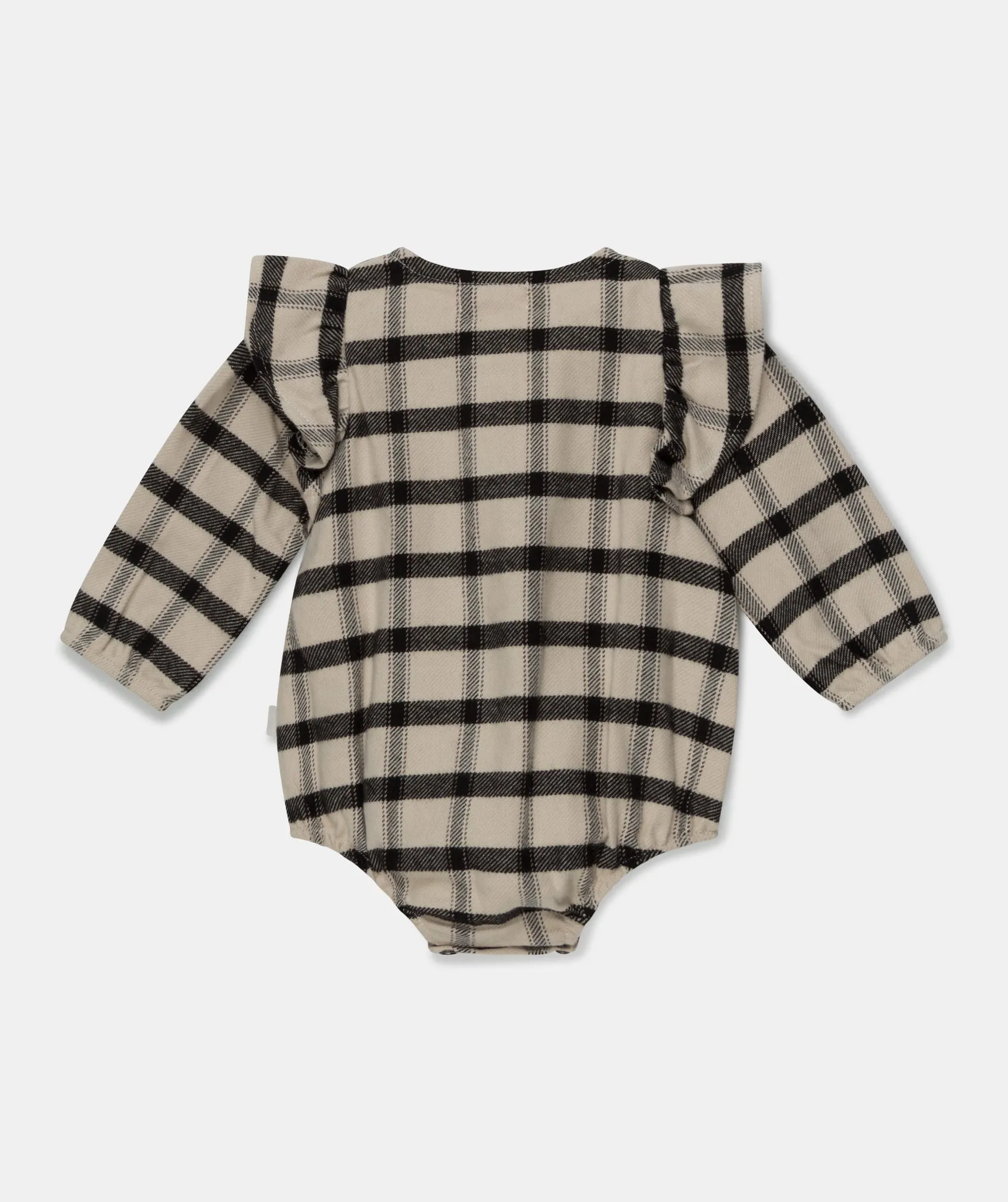 MY LITTLE COZMO BABY RUFFLE PLAID ROMPER