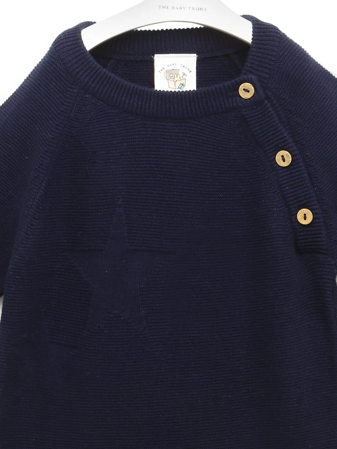 Navy Knitted Star Romper