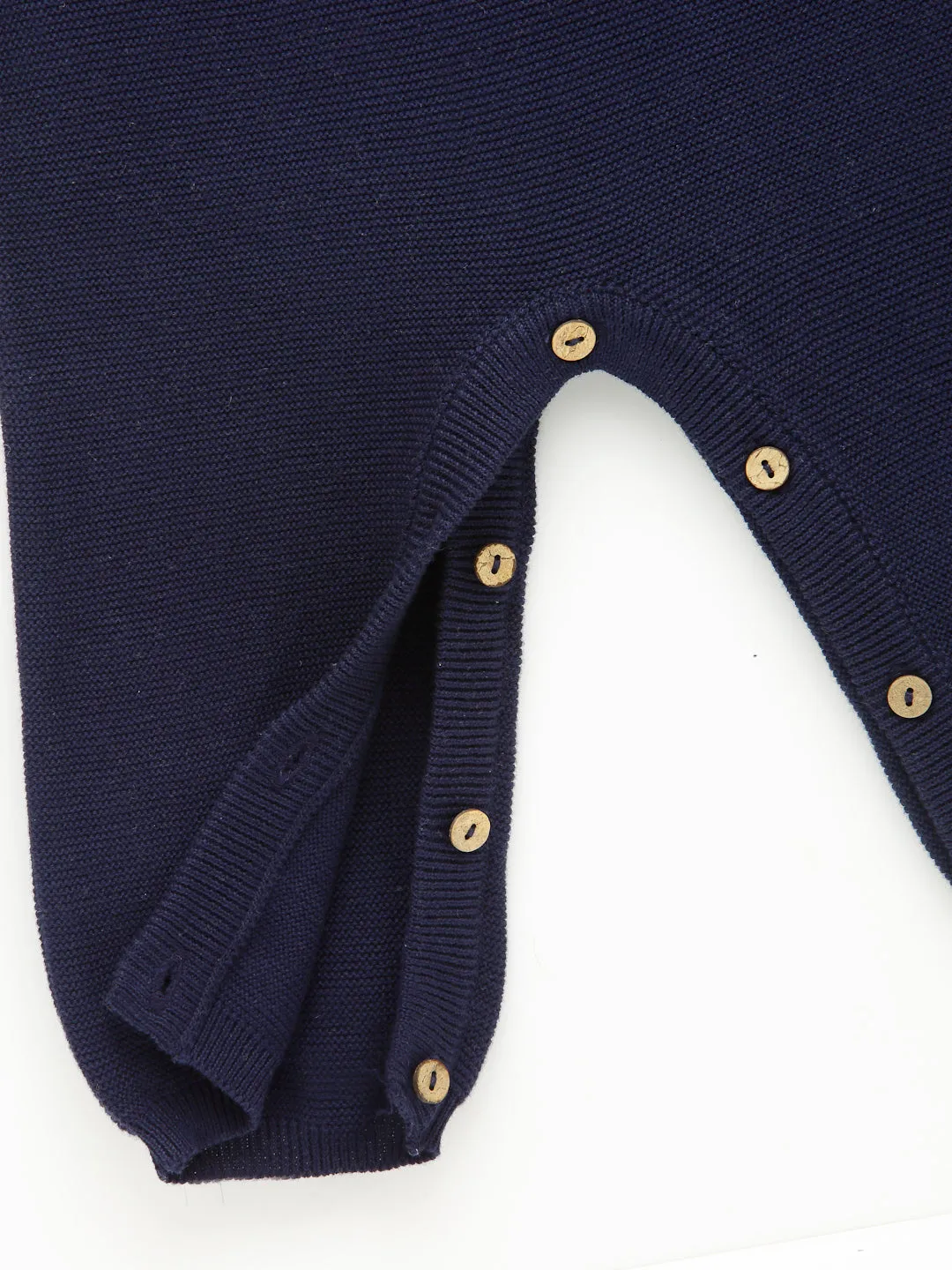 Navy Knitted Star Romper