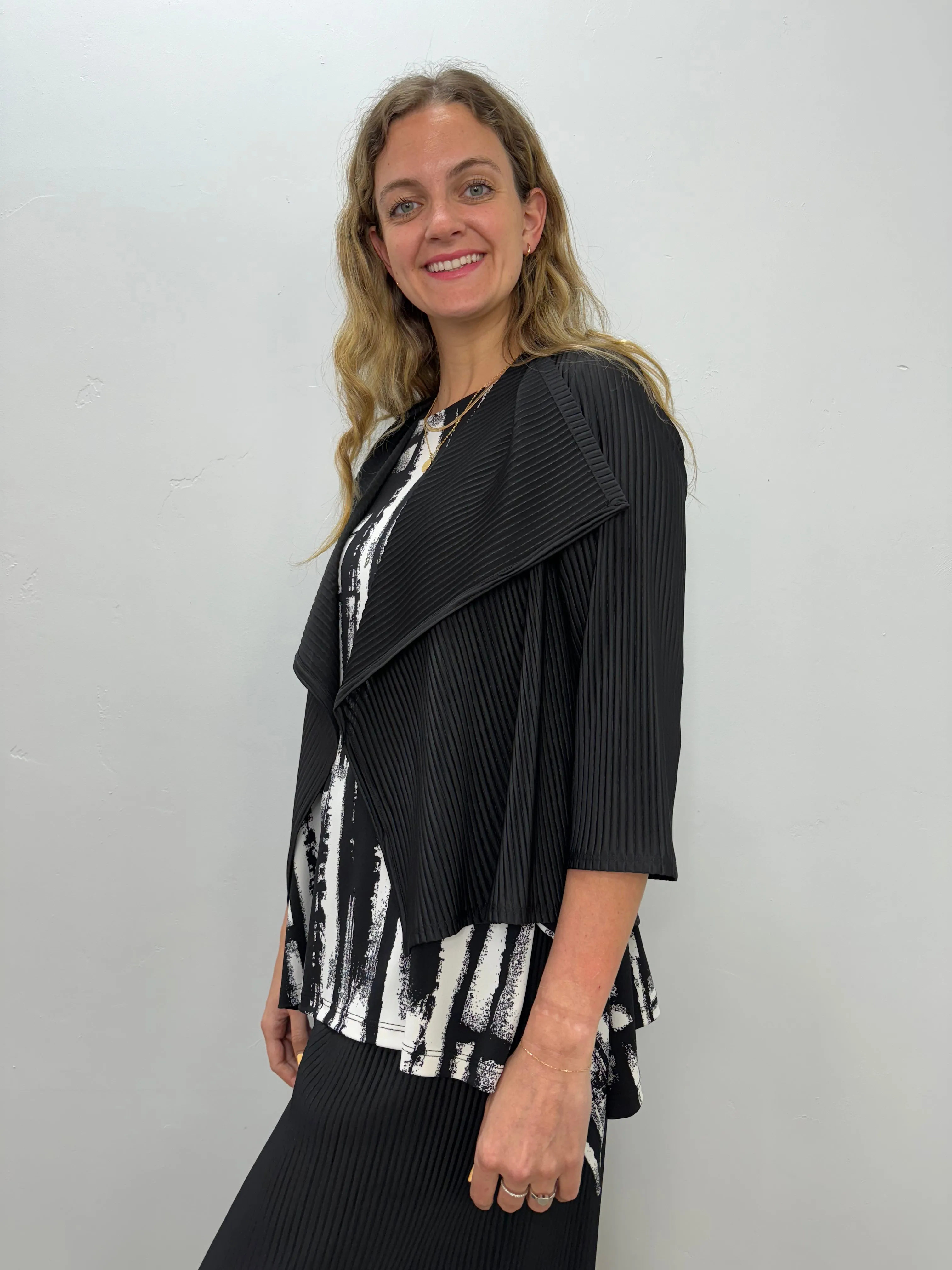 Night Black Ribbed Kimbra Jacket