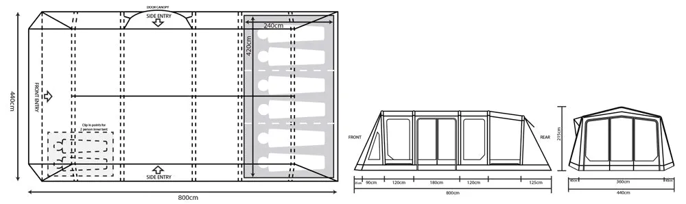 Outdoor Revolution O Zone 6.0XTR Safari Air Tent