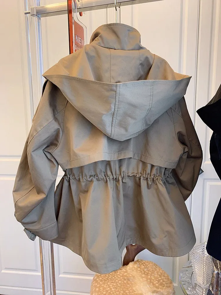 Pre Order:  Hooded Short Tie-Waist Coat
