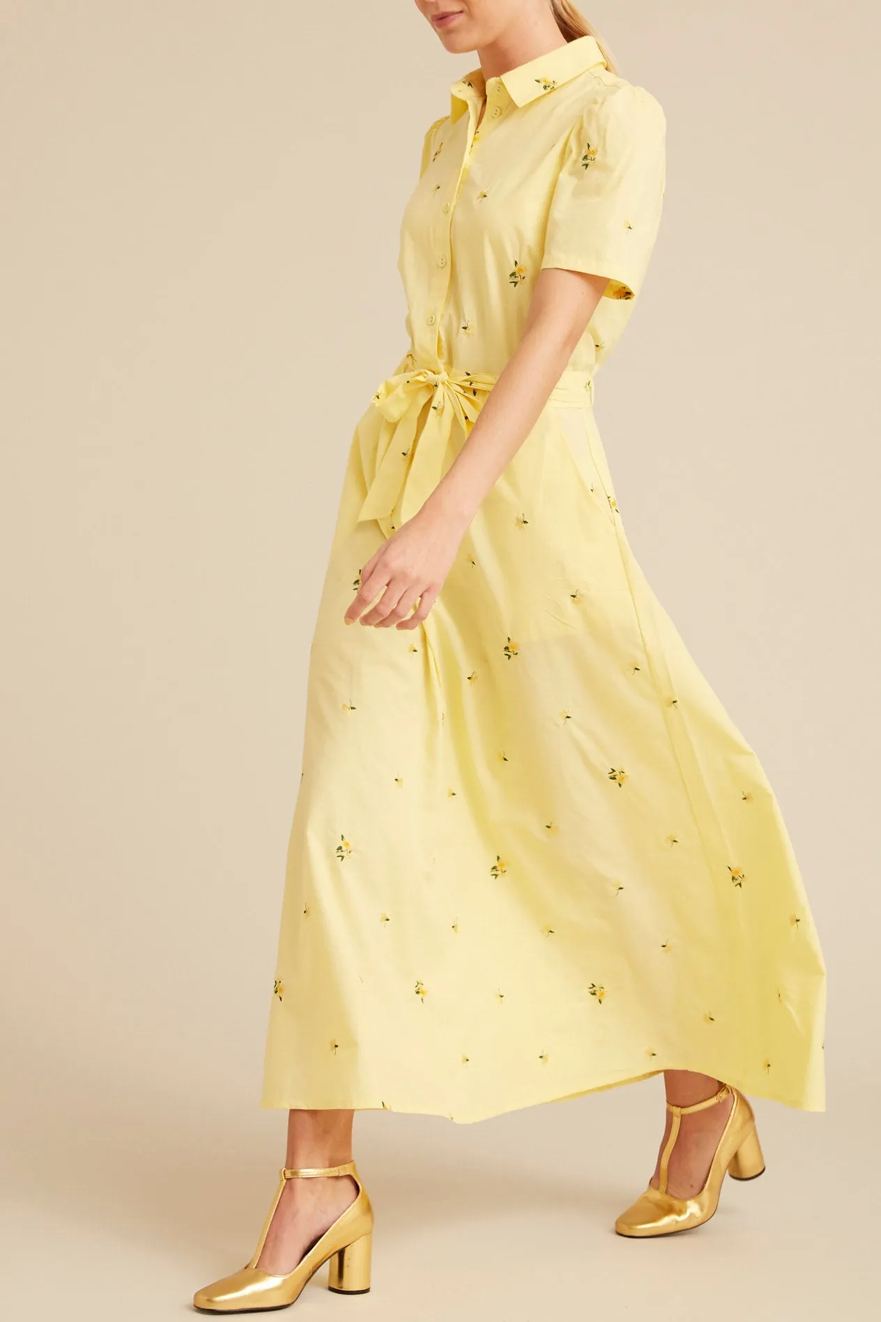 Presley Dress - Yellow Floral