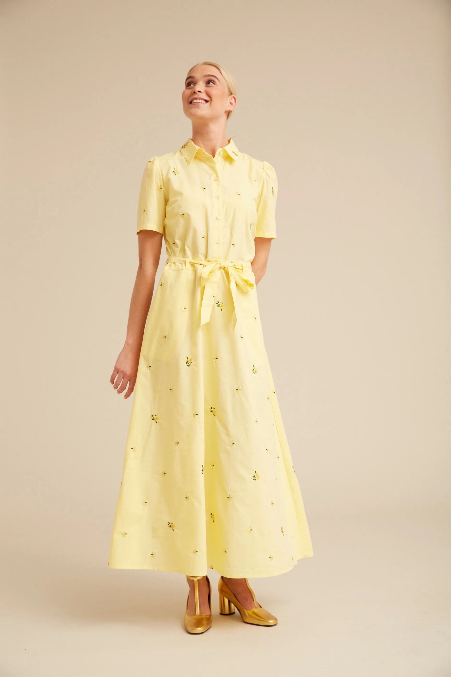 Presley Dress - Yellow Floral