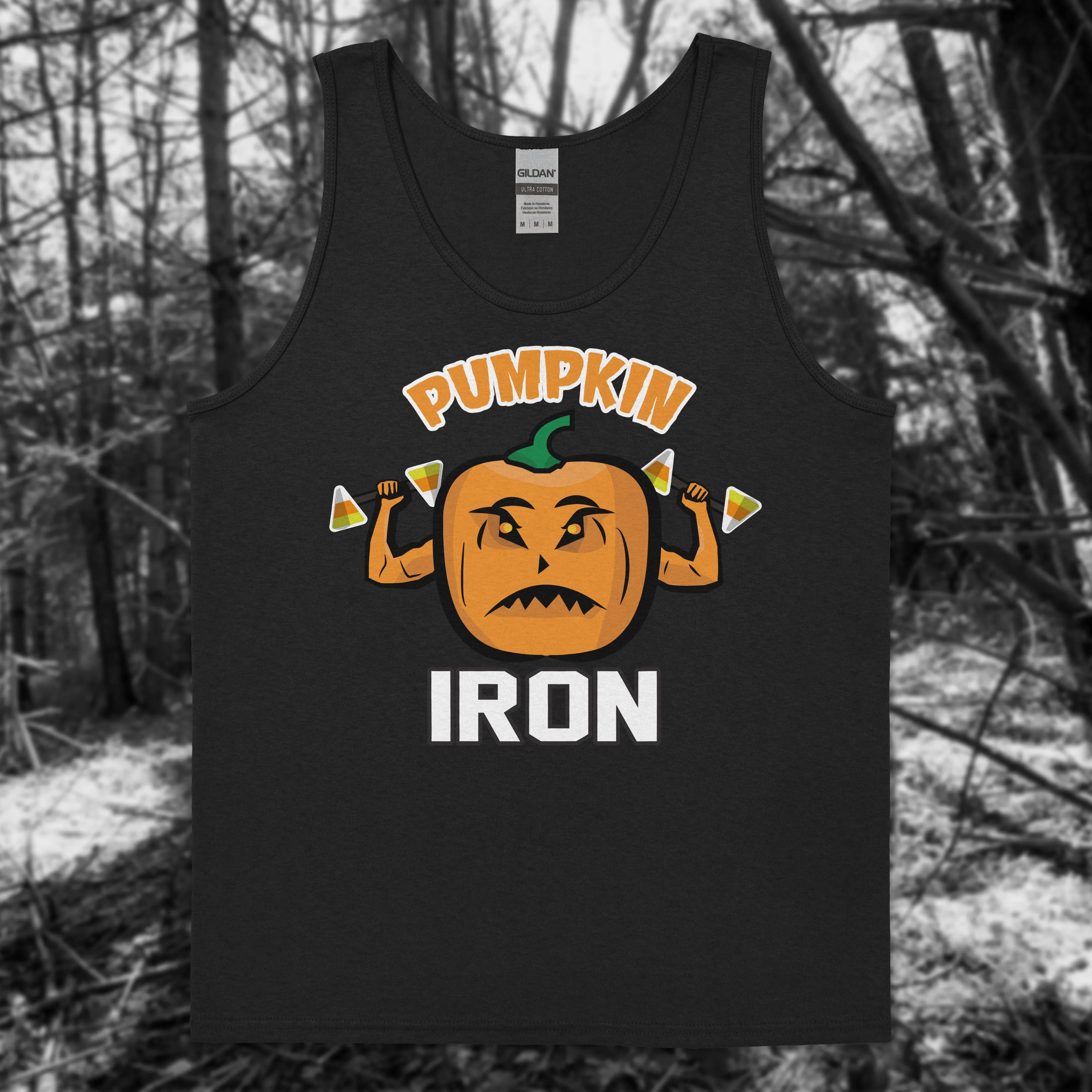 PUMPKIN IRON Unisex Tank Top