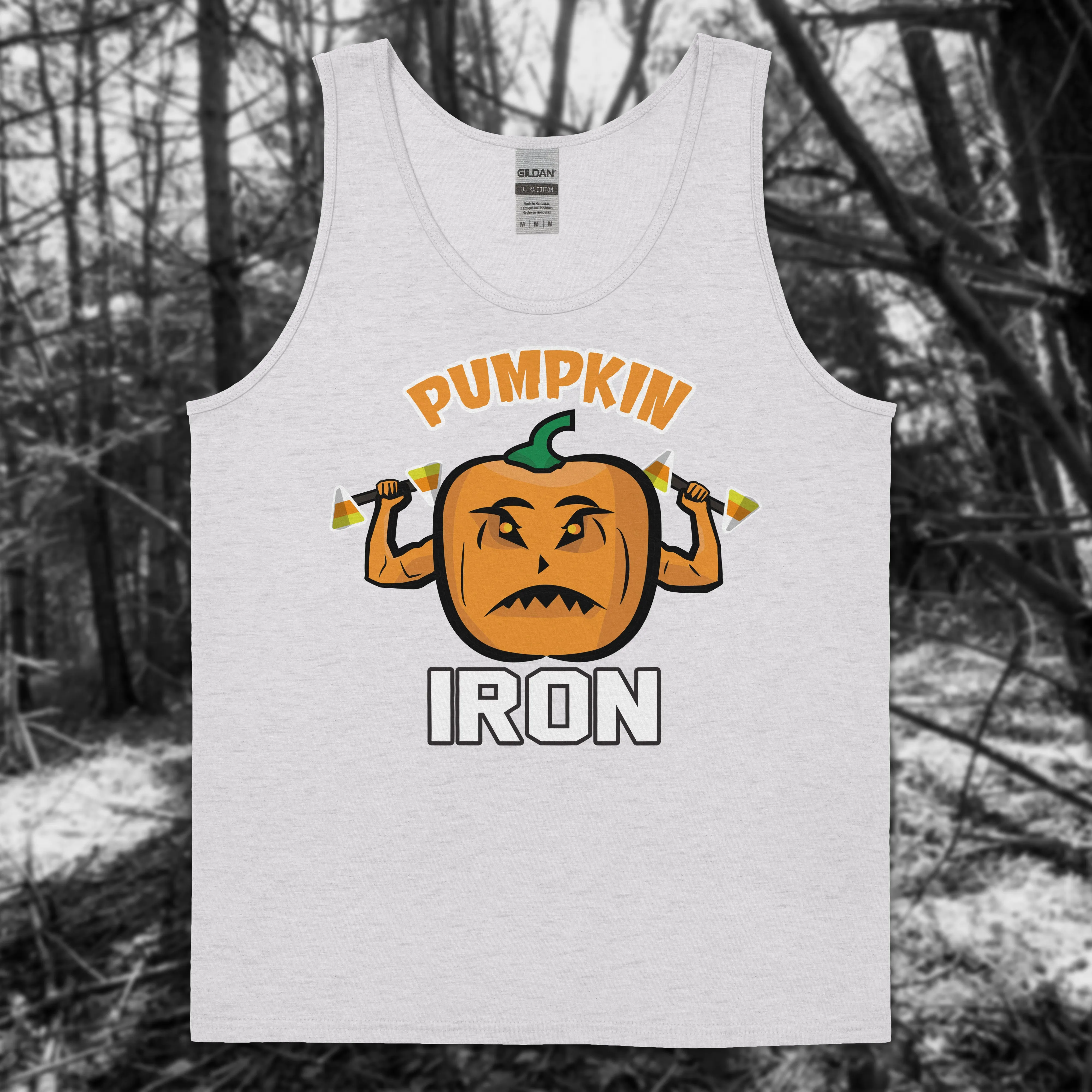 PUMPKIN IRON Unisex Tank Top