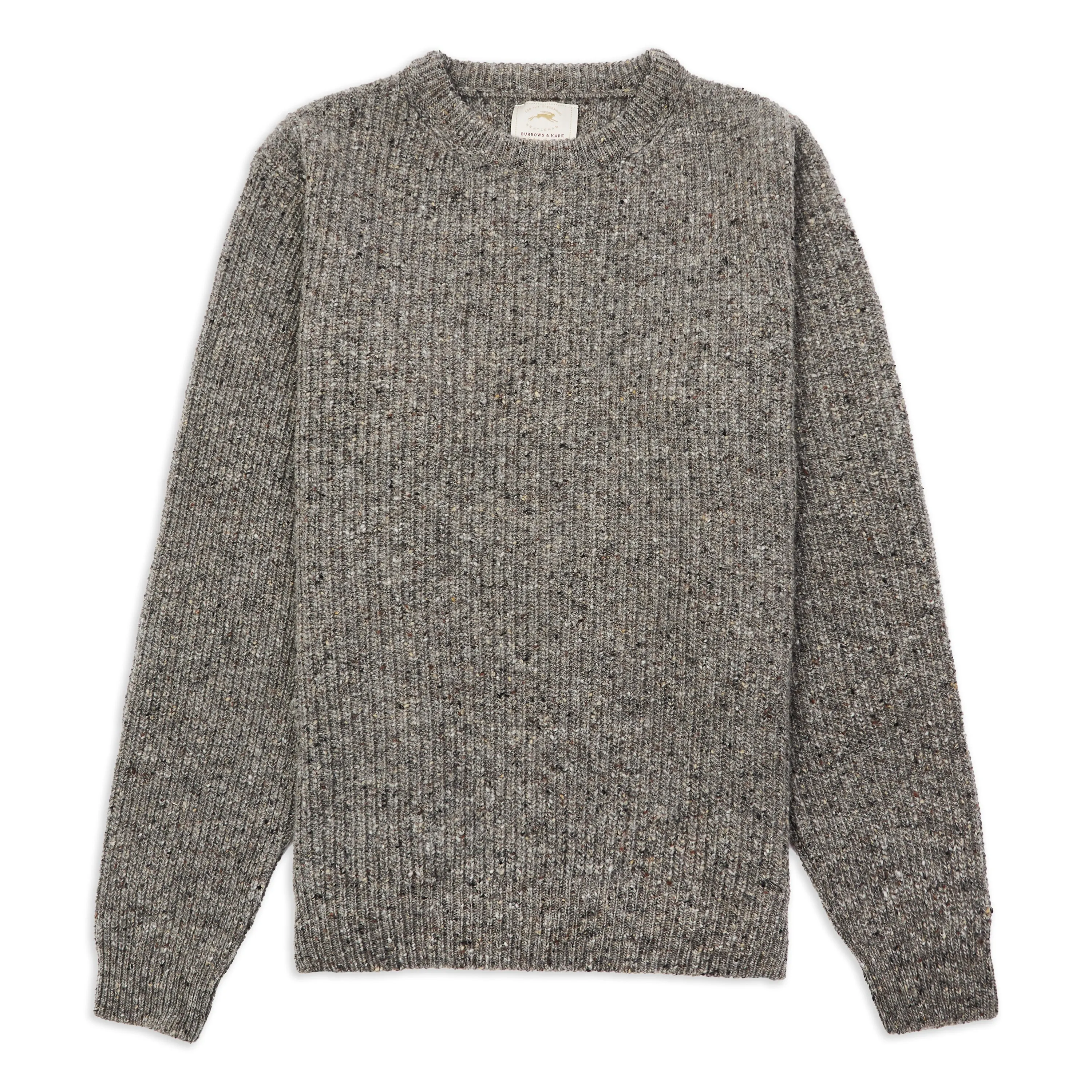 Ribbed Donegal Jumper - Grey