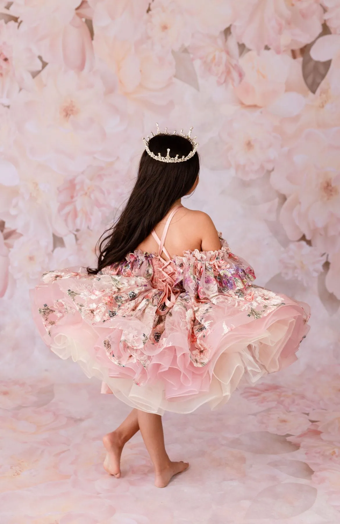 Rts retired rental GUC eady"MARIBEL"- Floral Bouquet - Petal Length Dress (4 Year - Petite 5 Year)